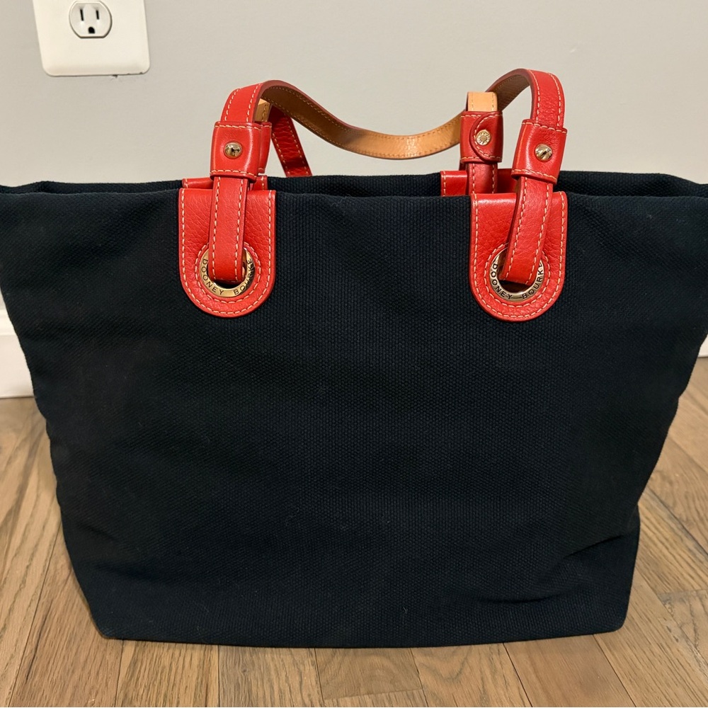 Dooney & Bourke Red and Black Leather Detail